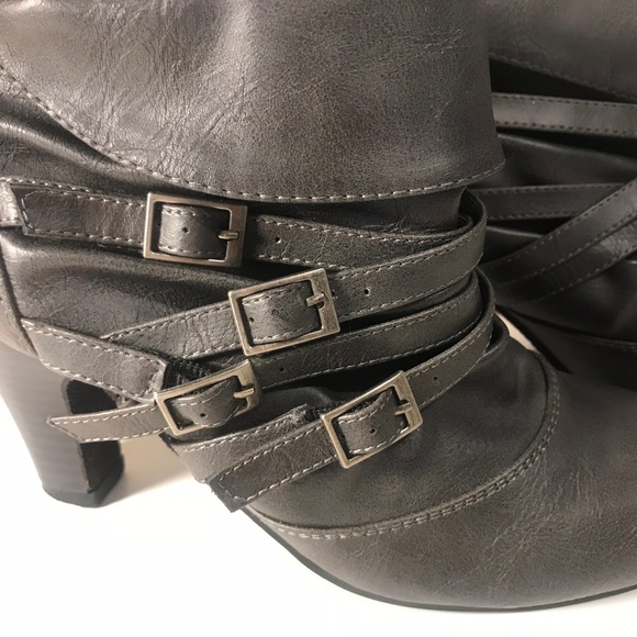 Sold! Madden Girl:Ankle Boots, slip on w/buckle - Picture 2 of 7